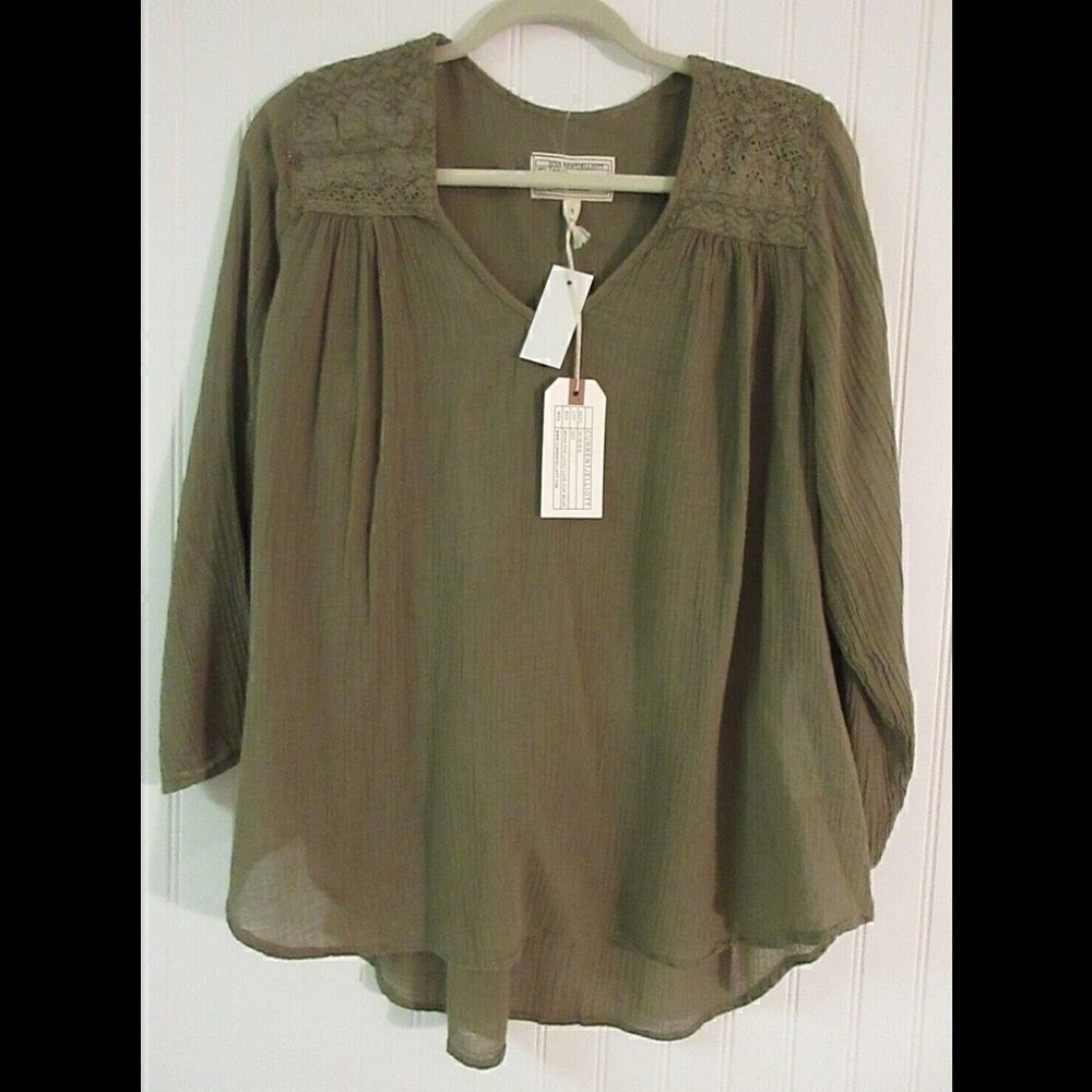 Current Elliot gauzy tunic top “The Picnic Shirt” sz 1 NWT